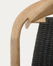 Load image into Gallery viewer, Nina stackable chair in FSC 100% solid acacia wood and black rope seat - image 17