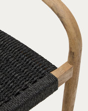 Load image into Gallery viewer, Nina stackable chair in FSC 100% solid acacia wood and black rope seat - image 18