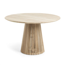 Load image into Gallery viewer, Jeanette round solid teak wood table, Ø 120 cm