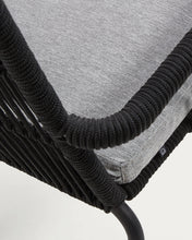 Load image into Gallery viewer, Samanta stackable chair in black cord with galvanised steel legs - image 7