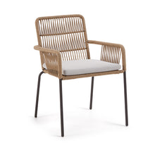 Load image into Gallery viewer, Samanta stackable chair in beige cord with galvanised steel legs