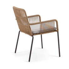 Load image into Gallery viewer, Samanta stackable chair in beige cord with galvanised steel legs - image 3