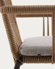 Load image into Gallery viewer, Samanta stackable chair in beige cord with galvanised steel legs - image 5