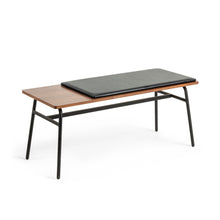 Load image into Gallery viewer, Carabel bench in steel and walnut veneer, 100 cm