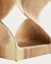 Load image into Gallery viewer, Hakon solid rain tree wood side table with carved interior, 30 x 30 cm - image 5