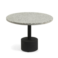 Load image into Gallery viewer, Delano grey terrazzo side table with steel legs in a black finish, Ø 55 cm