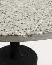 Load image into Gallery viewer, Delano grey terrazzo side table with steel legs in a black finish, Ø 55 cm - image 5