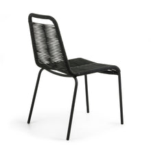 Load image into Gallery viewer, Lambton stackable chair in black rope and steel with black finish - image 3
