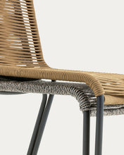 Load image into Gallery viewer, Lambton stackable chair in black rope and steel with black finish - image 9