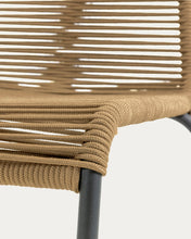 Load image into Gallery viewer, Lambton stackable chair in brown rope and steel with black finish - image 8