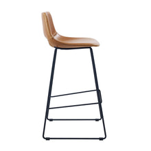 Load image into Gallery viewer, Brown synthetic leather Zahara barstool height 76 cm FSC 100% - image 2