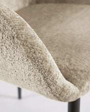 Load image into Gallery viewer, Konna chair in beige chenille with steel legs and painted black finish FR - image 8
