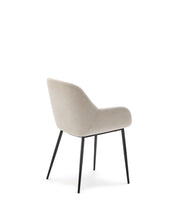 Load image into Gallery viewer, Konna chair in beige and steel legs in a painted black finish - image 3