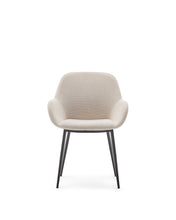 Load image into Gallery viewer, Konna chair in beige and steel legs in a painted black finish - image 4