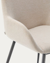 Load image into Gallery viewer, Konna chair in beige and steel legs in a painted black finish - image 6