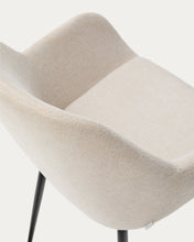 Load image into Gallery viewer, Konna chair in beige and steel legs in a painted black finish - image 7