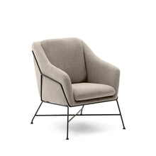 Load image into Gallery viewer, Brida armchair in beige and steel legs with black finish