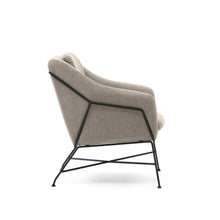 Load image into Gallery viewer, Brida armchair in beige and steel legs with black finish - image 3