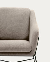 Load image into Gallery viewer, Brida armchair in beige and steel legs with black finish - image 11