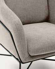 Load image into Gallery viewer, Brida armchair in beige and steel legs with black finish - image 12