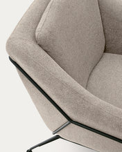Load image into Gallery viewer, Brida armchair in beige and steel legs with black finish - image 13
