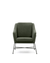 Load image into Gallery viewer, Brida armchair in green and steel legs with black finish - image 2