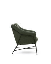 Load image into Gallery viewer, Brida armchair in green and steel legs with black finish - image 4