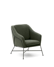 Load image into Gallery viewer, Brida armchair in green and steel legs with black finish - image 6