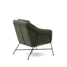 Load image into Gallery viewer, Brida armchair in green and steel legs with black finish - image 7