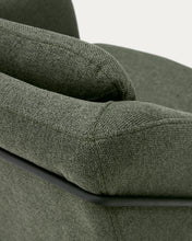 Load image into Gallery viewer, Brida armchair in green and steel legs with black finish - image 14