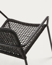 Load image into Gallery viewer, Ellen stackable outdoor chair in black cord and galvanised steel - image 6