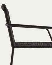 Load image into Gallery viewer, Ellen stackable outdoor chair in black cord and galvanised steel - image 7