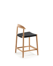 Load image into Gallery viewer, Nina Stool made of solid acacia wood with natural finish and black rope, height 62 cm - image 6