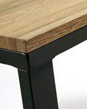 Load image into Gallery viewer, Talbot melamine desk with natural finish, and legs in a black finish, 120 x 60 cm - image 5