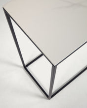 Load image into Gallery viewer, Rewena console table with Kalos Blanco porcelain top and steel structure, 110 x 75 cm - image 4