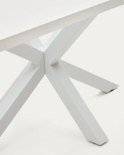 Load image into Gallery viewer, Argo table in melamine with black finish and steel legs with white finish 160 x 100 cm - image 8