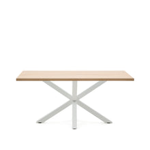 Load image into Gallery viewer, Argo table in melamine with natural finish and steel legs with white finish 160 x 100 cm - image 2