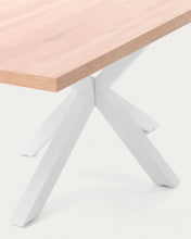 Load image into Gallery viewer, Argo table in melamine with natural finish and steel legs with white finish 160 x 100 cm - image 7