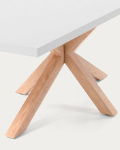 Load image into Gallery viewer, Argo table in melamine with white finish and wood-effect steel legs 160 x 100 cm - image 5
