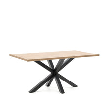 Load image into Gallery viewer, Argo table in melamine with natural finish and steel legs with black finish 160 x 100 cm - image 4