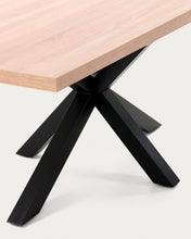 Load image into Gallery viewer, Argo table in melamine with natural finish and steel legs with black finish 160 x 100 cm - image 7
