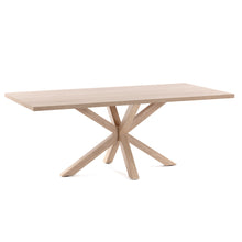 Load image into Gallery viewer, Argo table in melamine with natural finish and wood-effect steel legs 160 x 100 cm