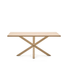 Load image into Gallery viewer, Argo table in melamine with natural finish and wood-effect steel legs 160 x 100 cm - image 2