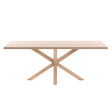 Load image into Gallery viewer, Argo table in melamine with natural finish and wood-effect steel legs 160 x 100 cm - image 3