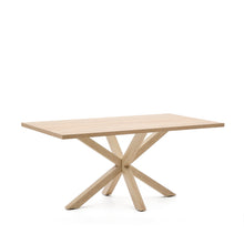 Load image into Gallery viewer, Argo table in melamine with natural finish and wood-effect steel legs 160 x 100 cm - image 4