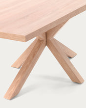 Load image into Gallery viewer, Argo table in melamine with natural finish and wood-effect steel legs 160 x 100 cm - image 7