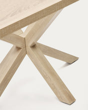 Load image into Gallery viewer, Argo table in melamine with natural finish and wood-effect steel legs 160 x 100 cm - image 8