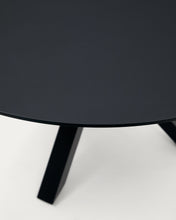 Load image into Gallery viewer, Argo round table with black glass and black steel legs Ø 120 cm - image 7