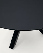 Load image into Gallery viewer, Argo round table with black glass and black steel legs Ø 150 cm - image 7