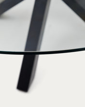 Load image into Gallery viewer, Argo round table in glass and steel legs with black finish Ø 150 cm - image 7